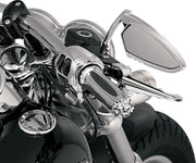 Kuryakyn Zombie Grips With Throttle Boss In Chrome For 1974-2023 Harley-Davidson Single And Dual Throttle Cable Models