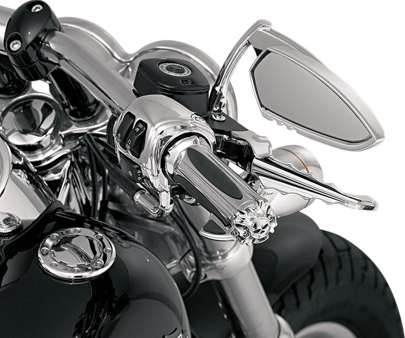 Kuryakyn Zombie Grips With Throttle Boss In Chrome For 2008-2024 Harley-Davidson E-Throttle Models & Road King Special/Trike