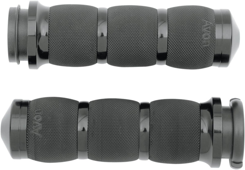 Avon Performance Air Cushioned Grips In Black For 2008-2024 Harley-Davidson E-Throttle Models & Road King Special/Trike