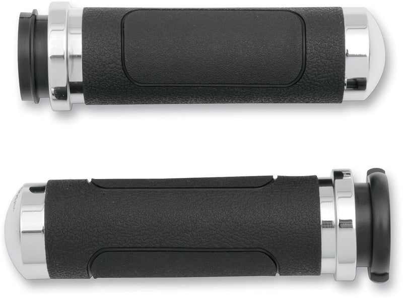 Avon Performance V-Cruiser Grips In Chrome For 2008-2024 Harley-Davidson E-Throttle Models & Road King Special/Trike