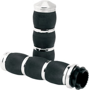 Avon Grips Air Cushioned Grips In Chrome For Metric Touring Motorcycles Black| Chrome #MT-AIR-90-CH