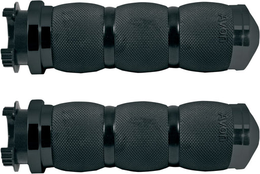 Avon Grips Air Cushioned Grips In Black Anodised For Metric Touring Motorcycles Anodised| Black