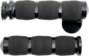 Avon Grips Air Cushioned Grips With Throttle Boss In Black Anodised For Metric Touring Motorcycles
