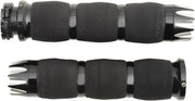 Avon Grips Air Cushioned Excalibur Grips In Black Anodised For Metric Touring Motorcycles