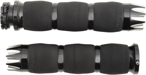 Avon Grips Air Cushioned Excalibur Grips In Black Anodised For Metric Touring Motorcycles