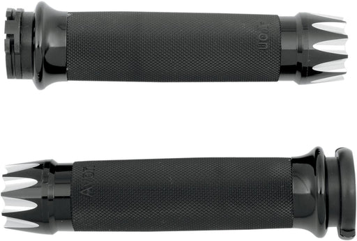 Excalibur Custom Grips Dyna, Softail, Classic, Sportster, Touring, V-Rod Anodised| Black