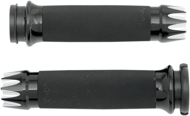 Excalibur Custom Grips Dyna, Softail, Touring, Trike Anodised| Black