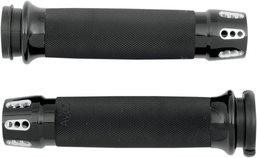 Gatlin Custom Grips Dyna, Softail, Touring, Trike Anodised| Black