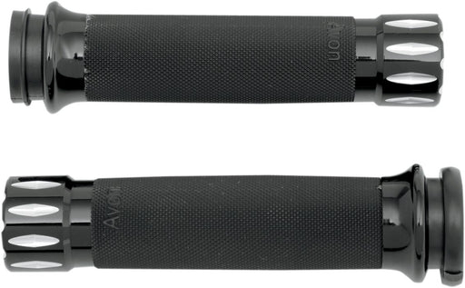 Rival Custom Grips Dyna, Softail, Touring, Trike Anodised| Black