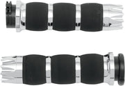 Excalibur Air Cushioned Grips Dyna, Softail, Classic, Sportster, Touring, V-Rod Black| Chrome
