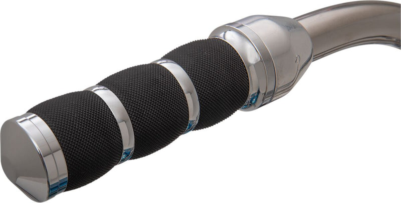 Avon Performance Air Cushioned Grips In Chrome For 1974-2023 Harley-Davidson Single And Dual Throttle Cable Models