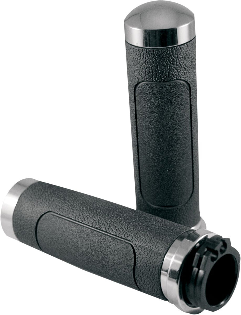 Avon Performance V-Cruiser Grips In Chrome For 1974-2023 Harley-Davidson Single And Dual Throttle Cable Models