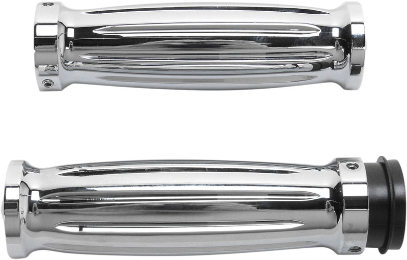 Accutronix  Grips Handlebar Diamond Fly-By-Wire Chrome - Part #105865