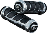 Kuryakyn Kinetic Grips In Chrome For 1974-2023 Harley-Davidson Single And Dual Throttle Cable Models