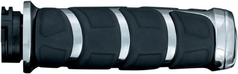 Kuryakyn Kinetic Grips In Chrome For 1974-2023 Harley-Davidson Single And Dual Throttle Cable Models #KUR6350