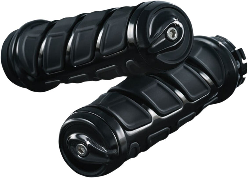 Kuryakyn Kinetic Grips In Gloss Black For 1974-2023 Harley-Davidson Single And Dual Throttle Cable Models