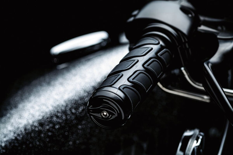 Kuryakyn Kinetic Grips In Gloss Black For 1974-2023 Harley-Davidson Single And Dual Throttle Cable Models