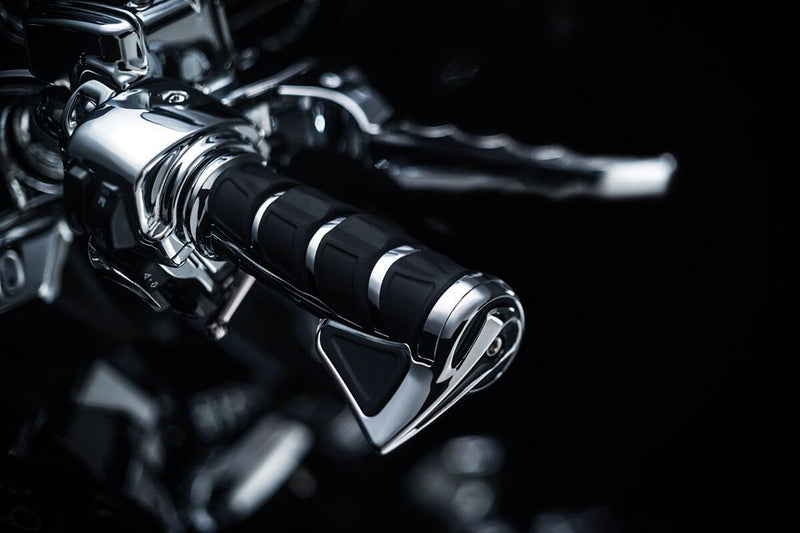 Kuryakyn Kinetic Grips In Chrome For For 2008-2024 Harley-Davidson E-Throttle Models & Road King Special/Trike
