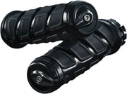 Kuryakyn Kinetic™ Grips Black Gloss Aluminium Rubber Pair