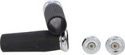 Kuryakyn Universal 7/8 Inch Thresher Grips With Removable End Caps In Chrome