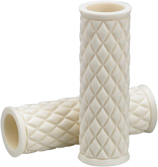 Biltwell Alumicore Grips Flat White Sleeve Thermoplastic Rubber (TPR) Pair