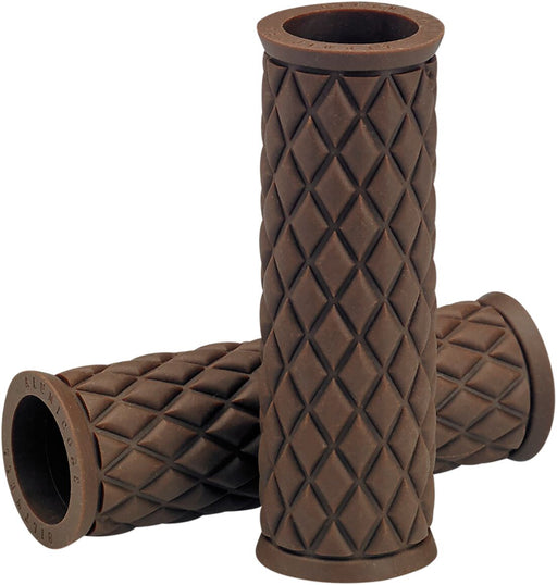 Biltwell Alumicore Grips Chocolate Flat Brown Sleeve Thermoplastic Rubber (TPR) Pair