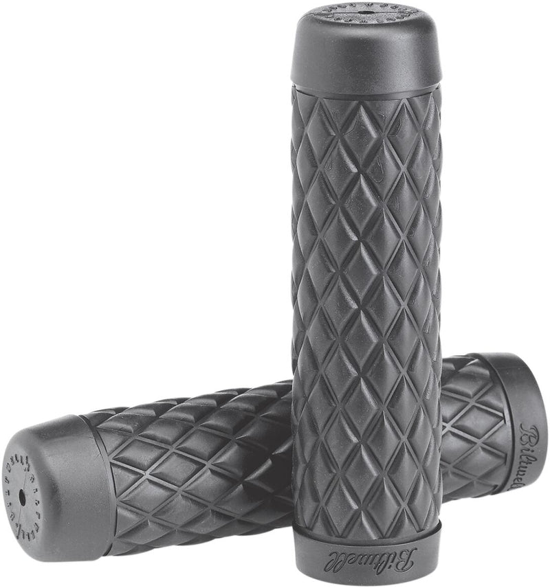 Biltwell Torker Grips Flat Grey Closed End No Flange Thermoplastic Rubber (TPR) Pair