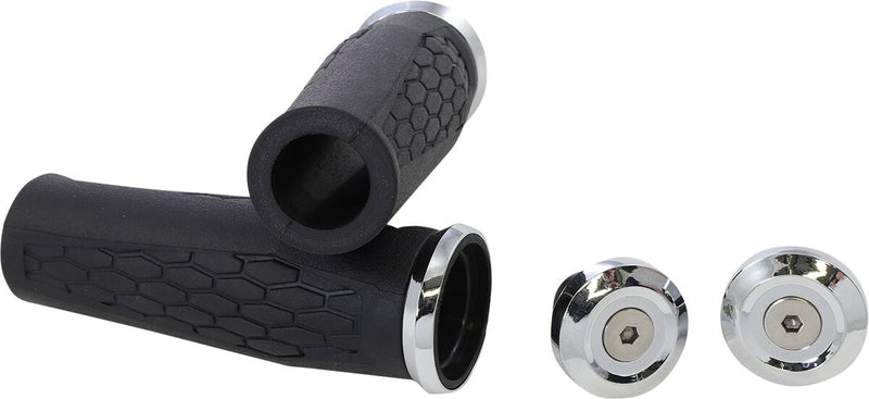 Kuryakyn Universal Hex Grips For 7/8 Inch Handlebars In Chrome