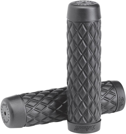 Biltwell Torker Grips Flat Grey Closed End No Flange Thermoplastic Rubber (TPR) Pair