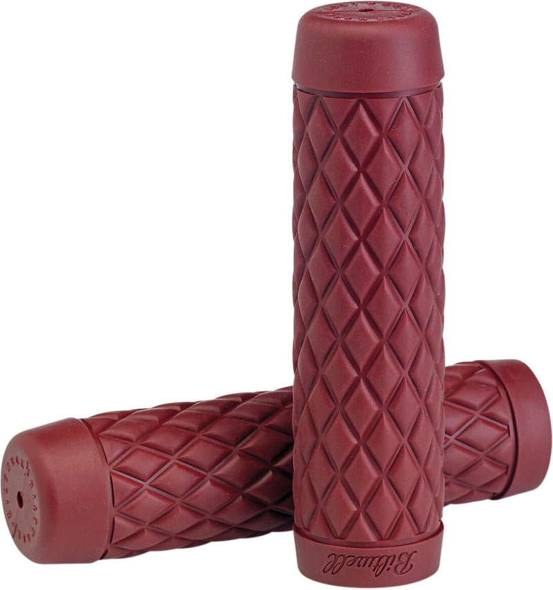 Biltwell 7/8 Inch Torker TPV Grips In Oxblood