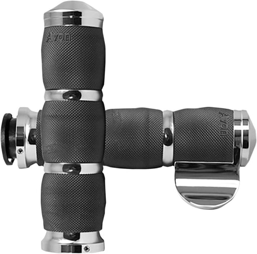 Avon Air Cushioned Grips With Throttle Boss In Chrome For Indian 2018-2021 Touring Models