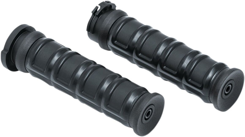 Kuryakyn Dillinger Grips in Stain Black For 1974-2023 Harley-Davidson Single And Dual Throttle Cable Models #KUR6673