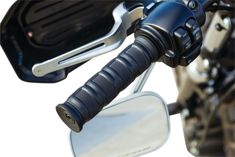 Kuryakyn Dillinger Grips in Stain Black For 1974-2023 Harley-Davidson Single And Dual Throttle Cable Models