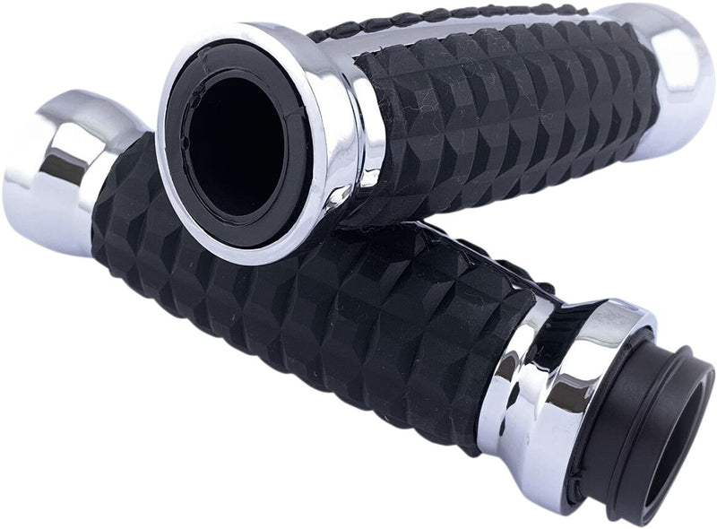 Drag Specialties Grenade Grips Fits Harley-Davidson Dyna, Softail, Touring, Trike Models 2007-2024