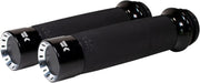 Khrome Werks Black Turbine Tipped Custom Contour Grips for Various Various Harley-Davidson Motorcycles (See Fitment List)
