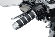 Kuryakyn ISO Grip Covers For OEM Heated Grips In Chrome For Harley-Davidson 2018-2023 Softail, 2016-2017 FXDLS & 2008-2023 Touring Models