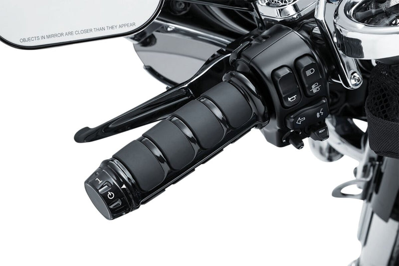 Kuryakyn ISO Grip Covers For OEM Heated Grips In Black For Harley-Davidson 2018-2023 Softail, 2016-2017 FXDLS & 2008-2023 Touring Models