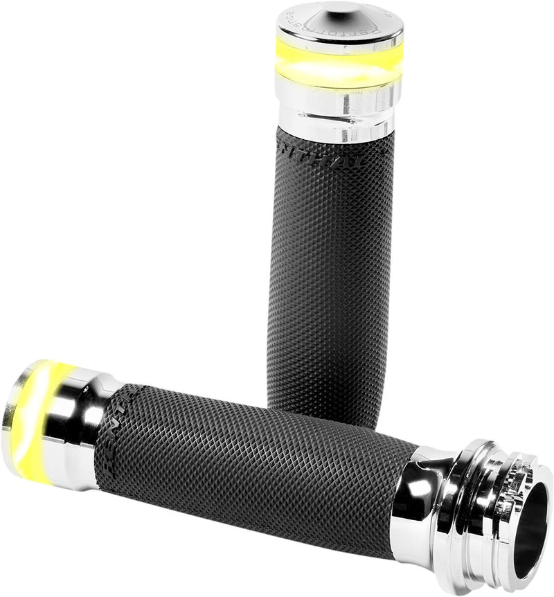 Vision Series Contour LED Turn Signal Grips Dyna,
Softail,
Classic,
Sportster,
Touring,
Street