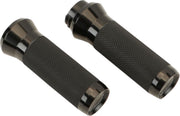 LA Choppers Grips Black Cable Closed End Aluminium Rubber Pair