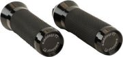 LA Choppers Grips Black Cable Closed End Aluminium Rubber Pair
