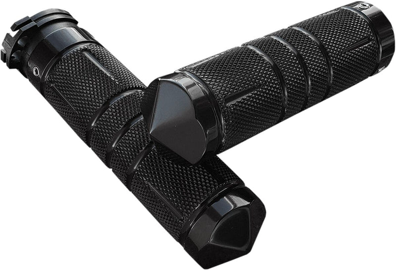 Knurled Diamond Custom Grips Dyna,
Softail,
Classic,
Sportster,
Touring,
V-Rod