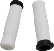 Avon Old School Coke Bottle Look Grips White For 2008-2024 Harley-Davidson E-Throttle Models & Road King Special/Trike