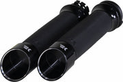 Khrome Werks Black Edge Tipped Custom Contour Grips for Various Various Harley-Davidson Motorcycles (See Fitment List)