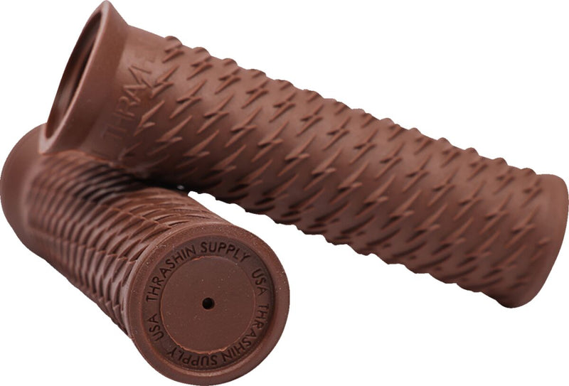 Thrashin Supply Co. Bolt Grips in Brown For 1 Inch Handlebars
