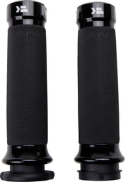 Khrome Werks Black Klassic Grips for TBW for Various Various Harley-Davidson Motorcycles (See Fitment List)