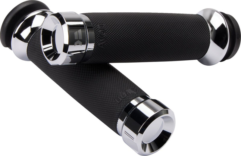 Khrome Werks Chrome Klassic Grips for TBW for Various Various Harley-Davidson Motorcycles (See Fitment List)