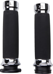 Khrome Werks Chrome Klassic Grips for TBW for Various Various Harley-Davidson Motorcycles (See Fitment List)