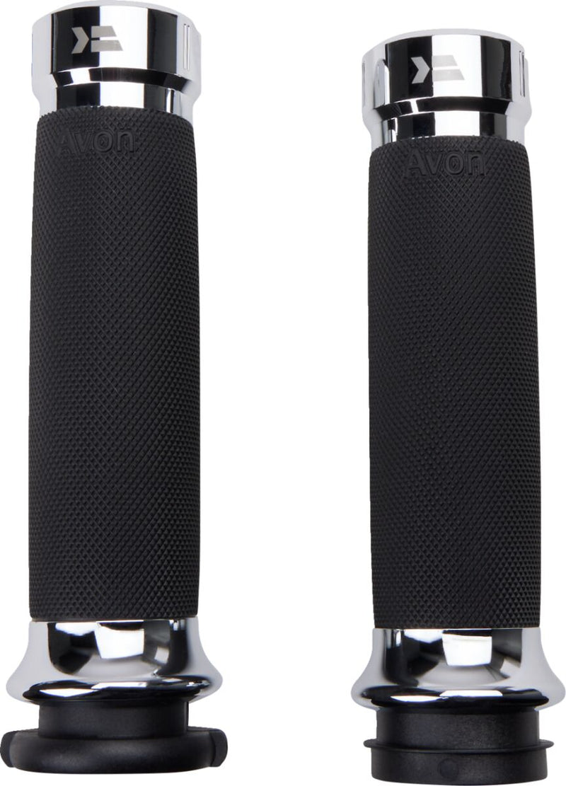 Khrome Werks Chrome Klassic Grips for TBW for Various Various Harley-Davidson Motorcycles (See Fitment List)