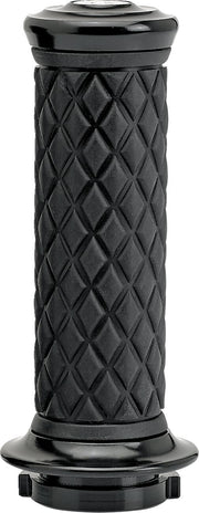 Biltwell Alumicore Grips Black Polished Closed End Flange 6061-T6 Aluminium Thermoplastic Rubber (TPR) Set