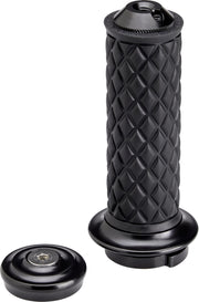 Biltwell Alumicore Grips Black Polished Closed End Flange 6061-T6 Aluminium Thermoplastic Rubber (TPR) Set